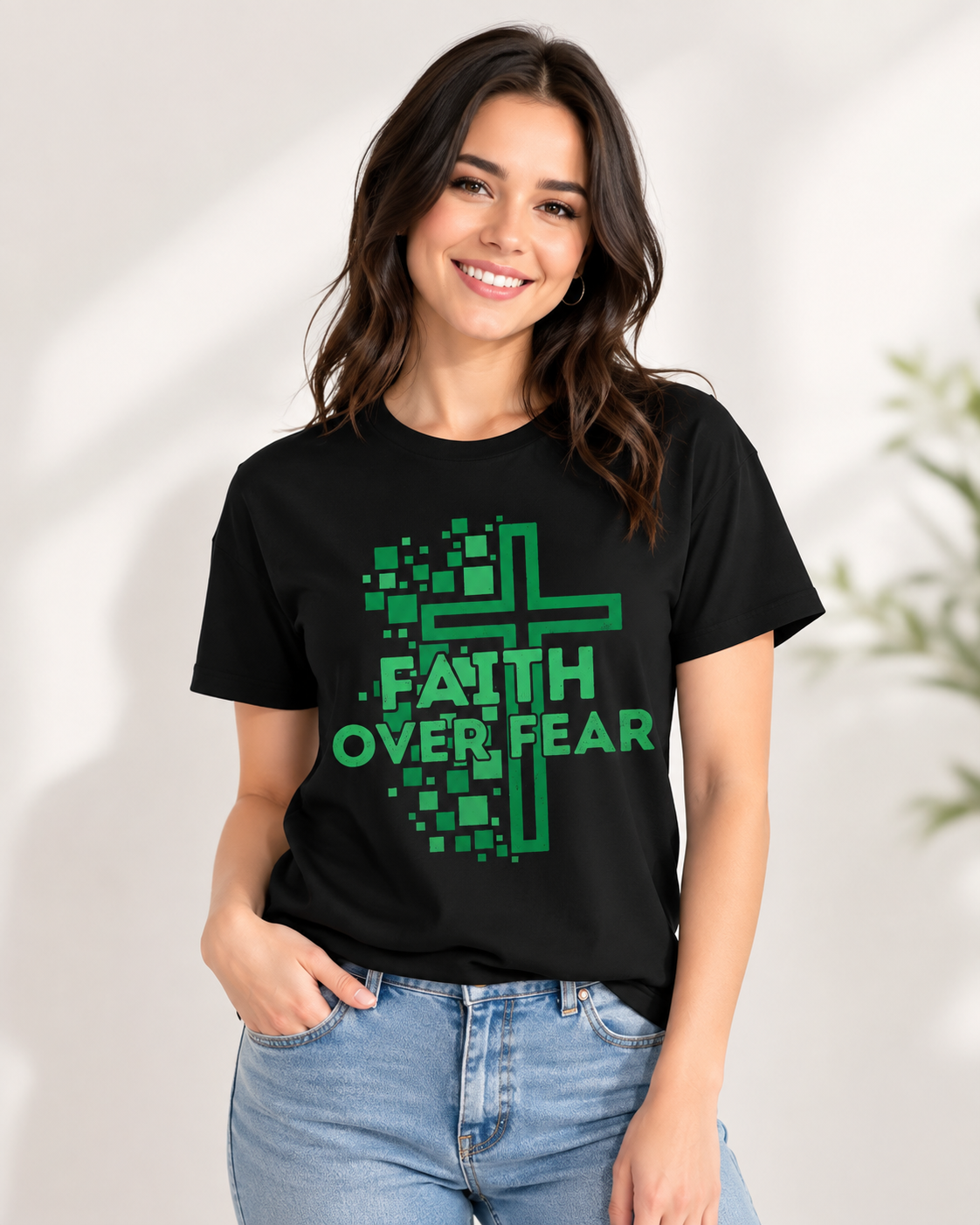 Faith Over Fear Christian Faith T-Shirt | Inspirational Unisex Graphic Tee