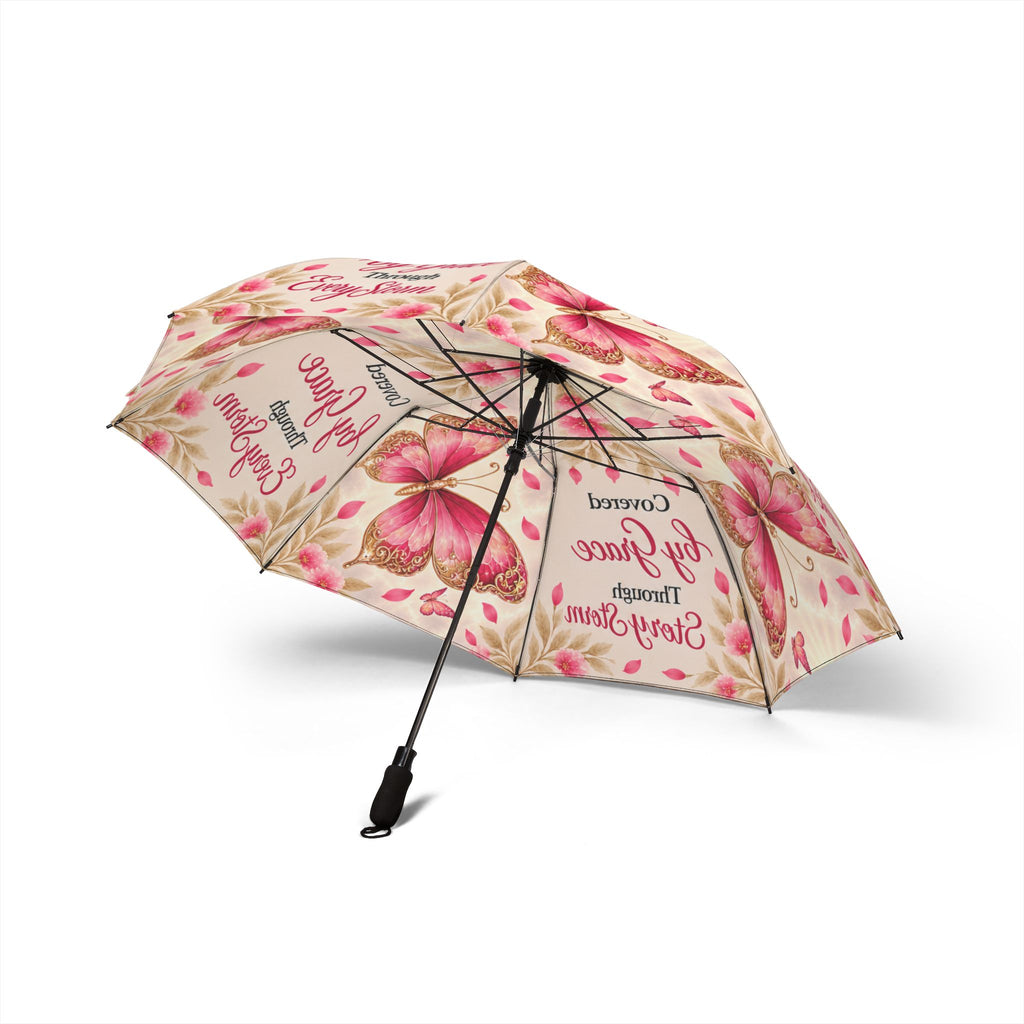 Through Every Storm Butterfly Umbrella | Faith-Inspired Foldable Umbrella