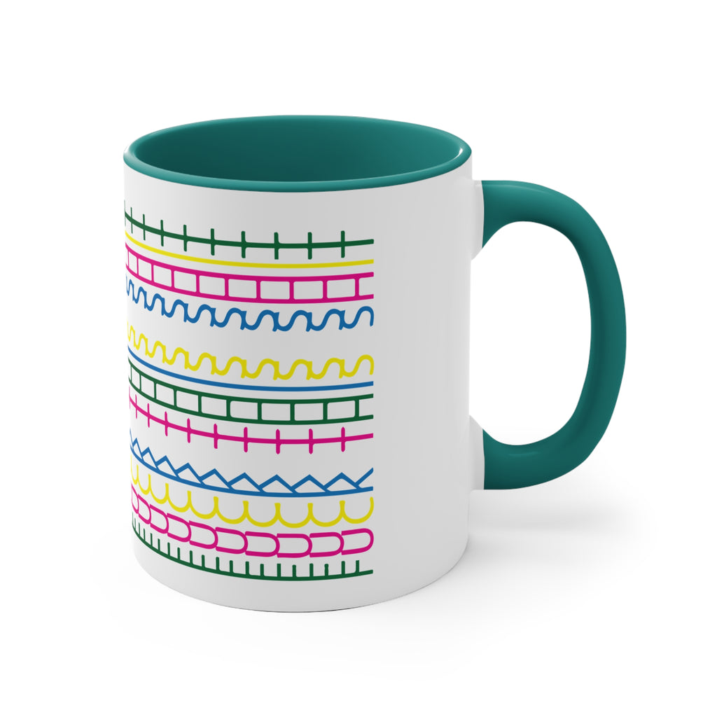 Colorful Hidden-Message Blue Accent Mug – 15 oz