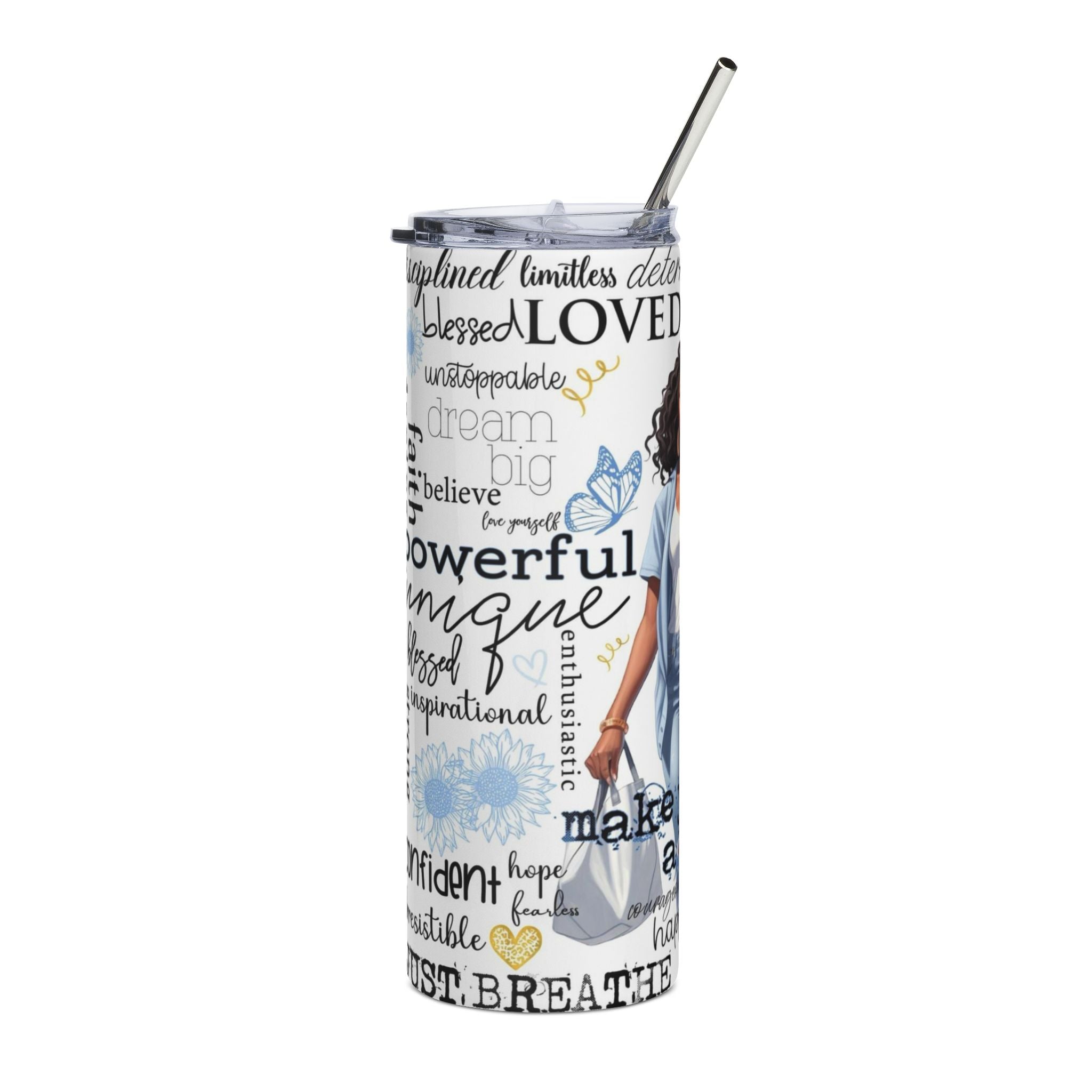 Confident Black Woman Affirmations Tumbler | 20oz Stainless Steel