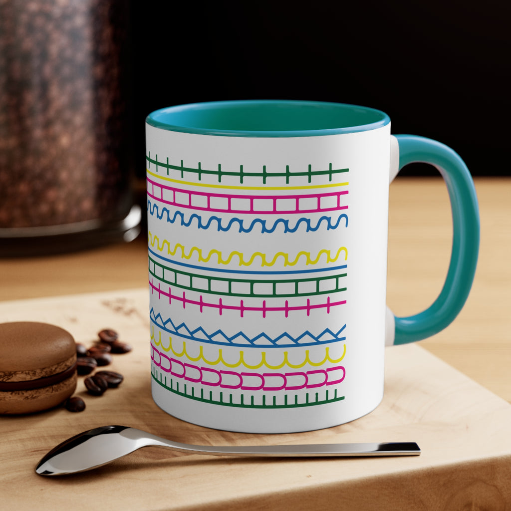 Colorful Hidden-Message Blue Accent Mug – 15 oz