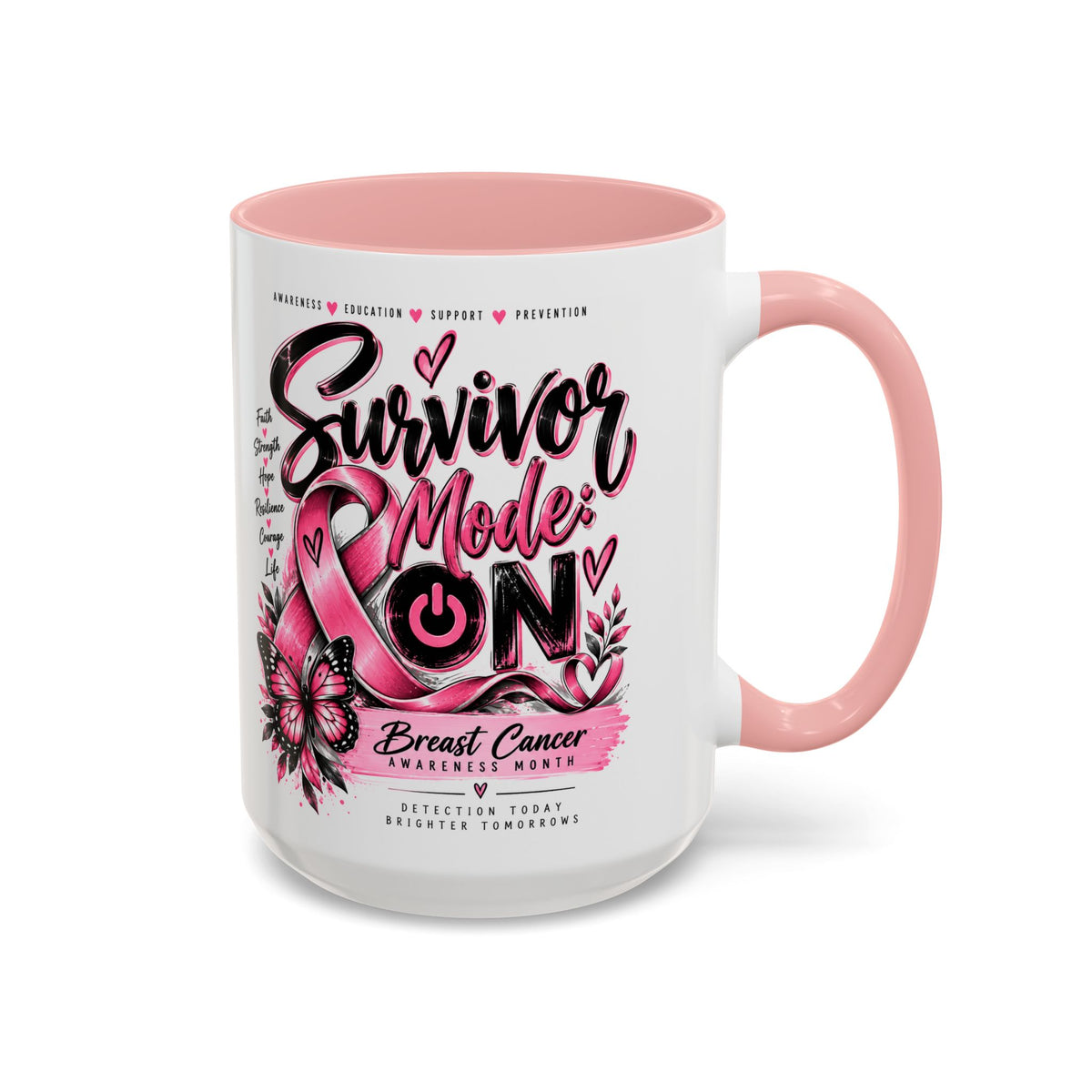 Survivor Mode: ON Breast Cancer Awareness Mug