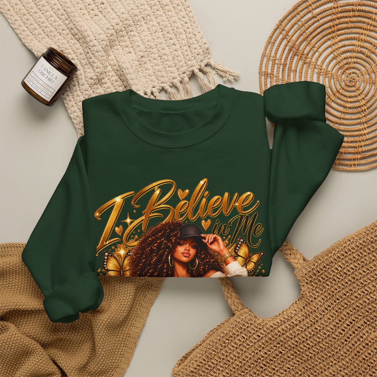 I Believe in Me Personalized Sweatshirt – Custom Name