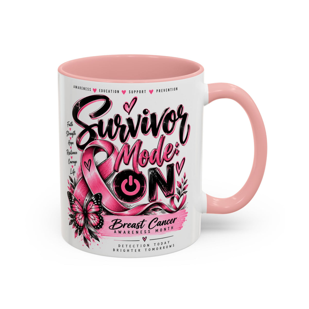 Survivor Mode: ON Breast Cancer Awareness Mug