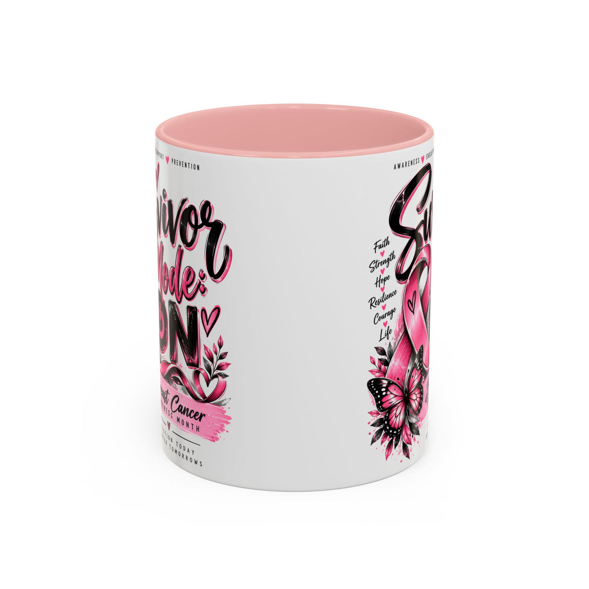 Survivor Mode: ON Breast Cancer Awareness Mug