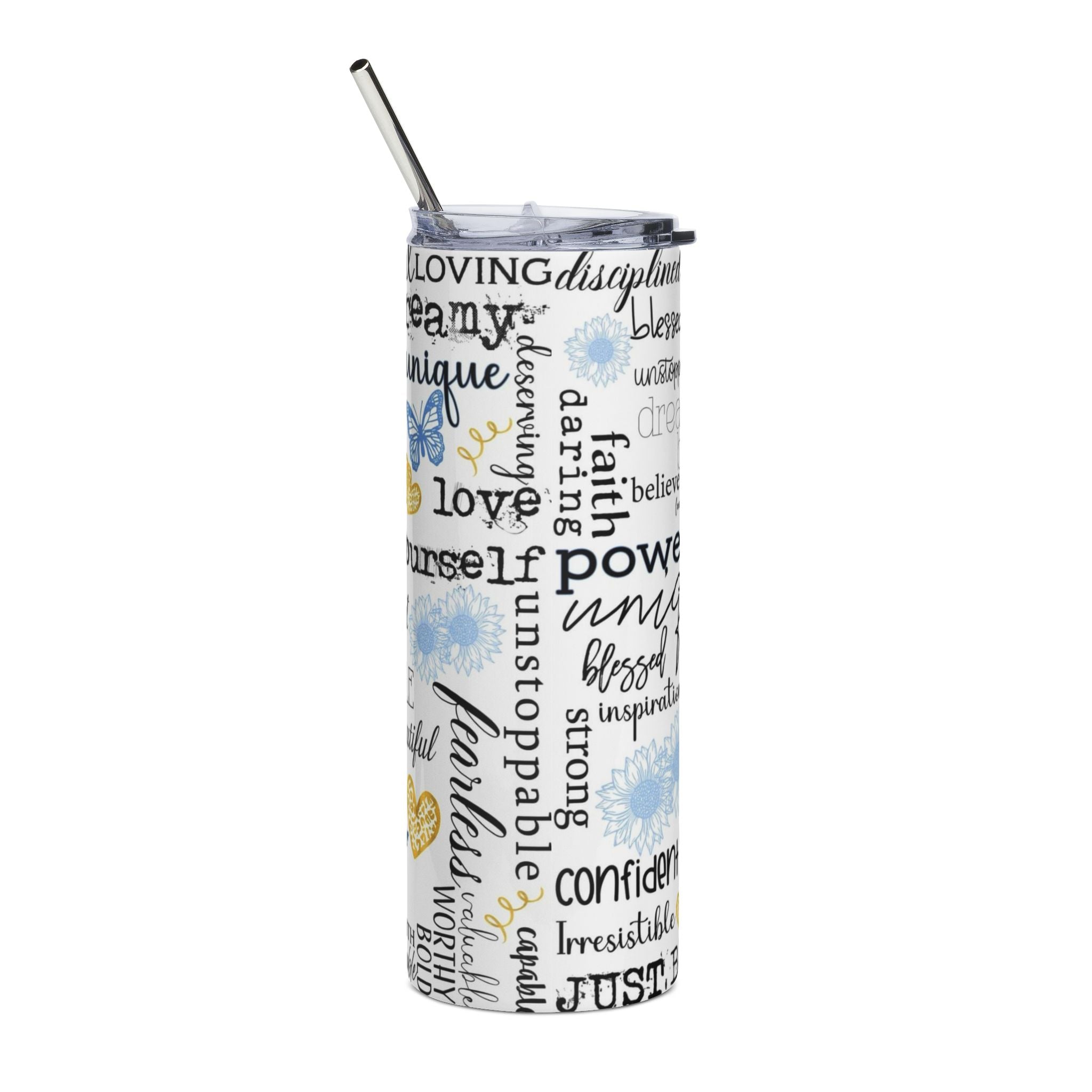 Confident Black Woman Affirmations Tumbler | 20oz Stainless Steel