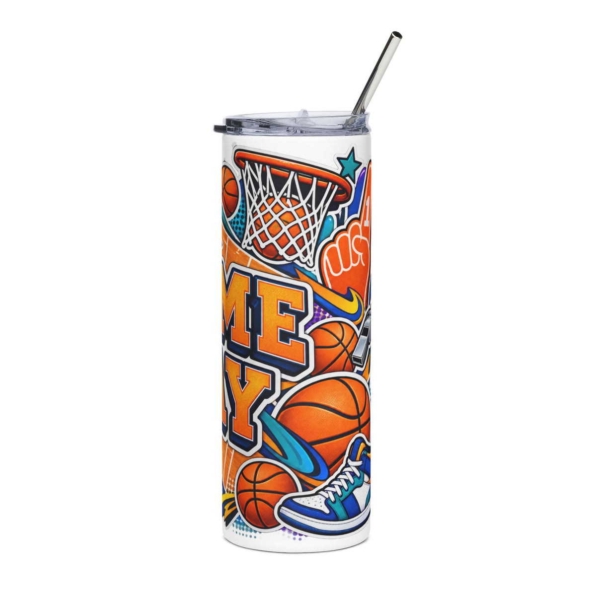 Game Day Basketball Slim Tumbler – 20 oz