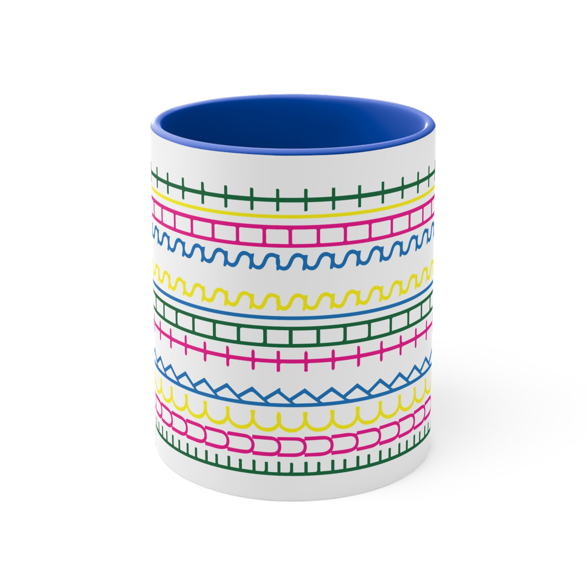 Colorful Hidden-Message Blue Accent Mug – 15 oz