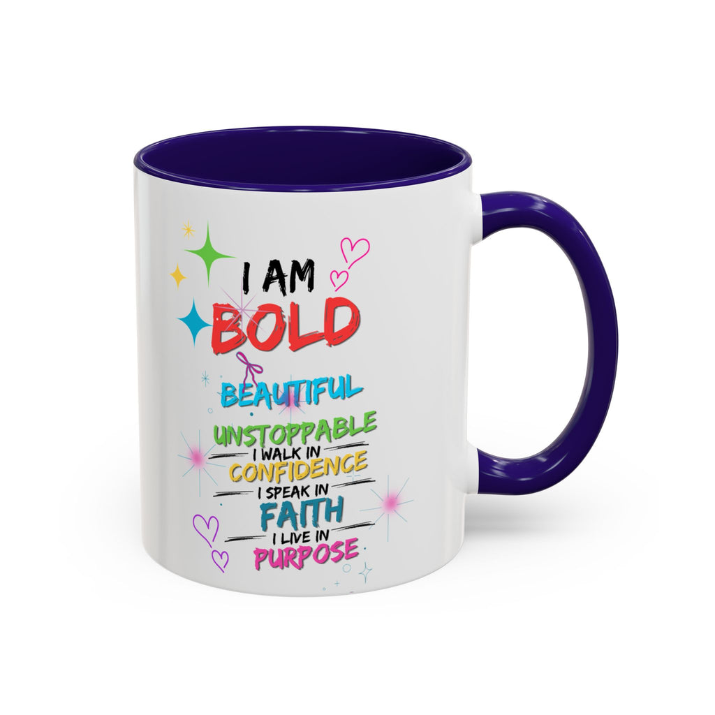 I Am Bold Inspirational Accent Mug (11 oz, 15 oz)