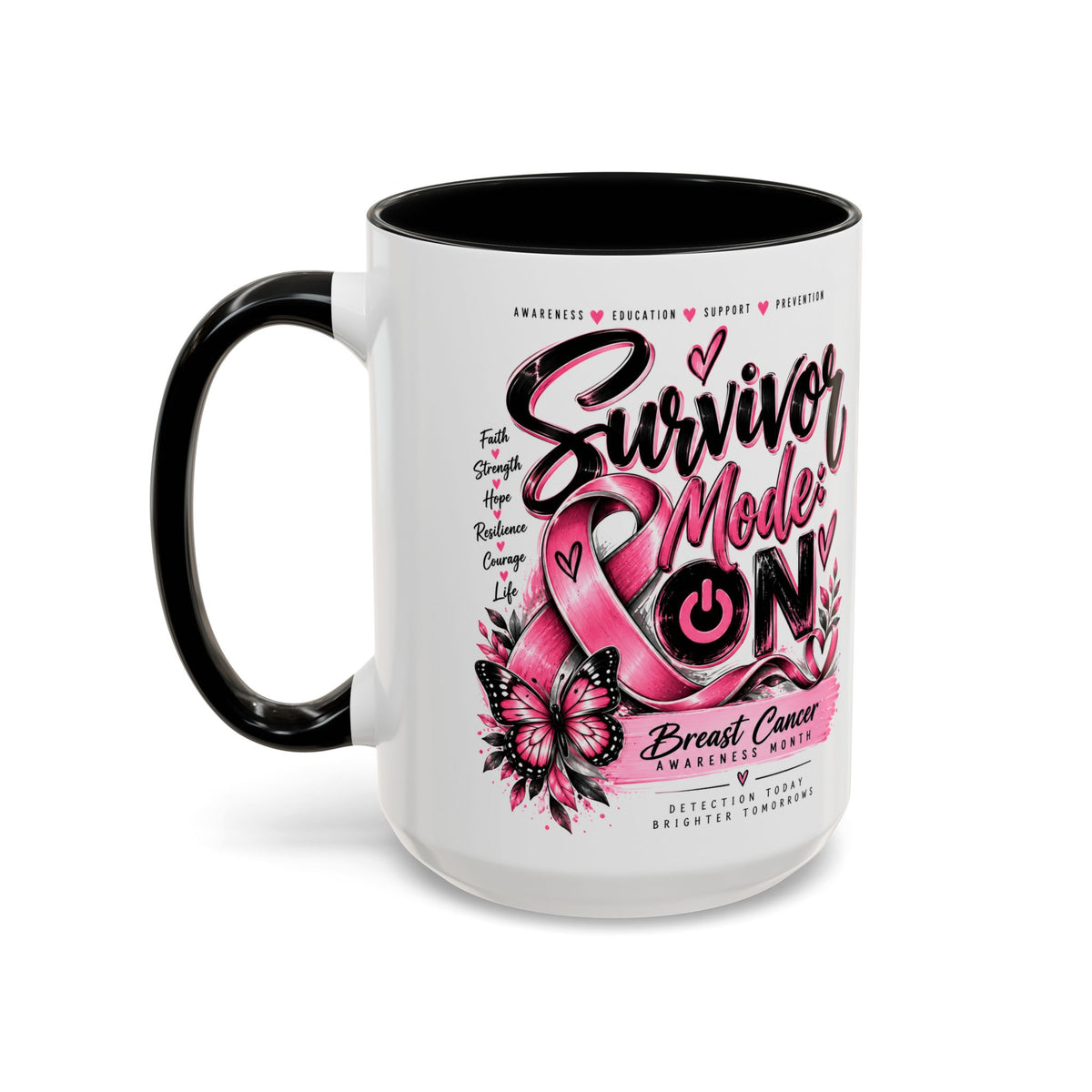 Survivor Mode: ON Breast Cancer Awareness Mug