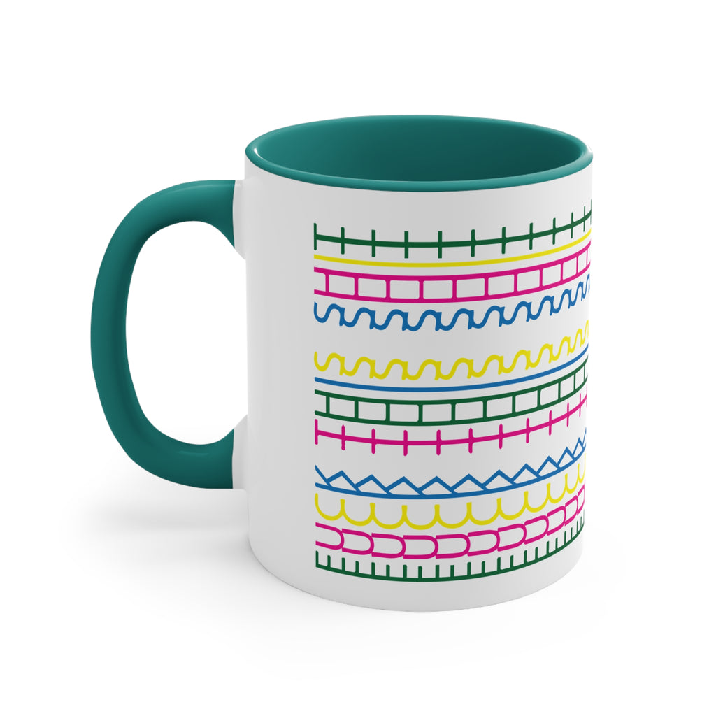 Colorful Hidden-Message Blue Accent Mug – 15 oz