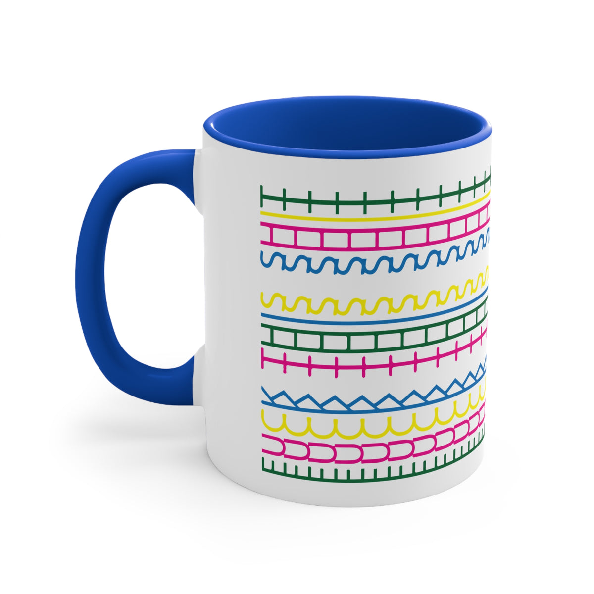 Colorful Hidden-Message Blue Accent Mug – 15 oz