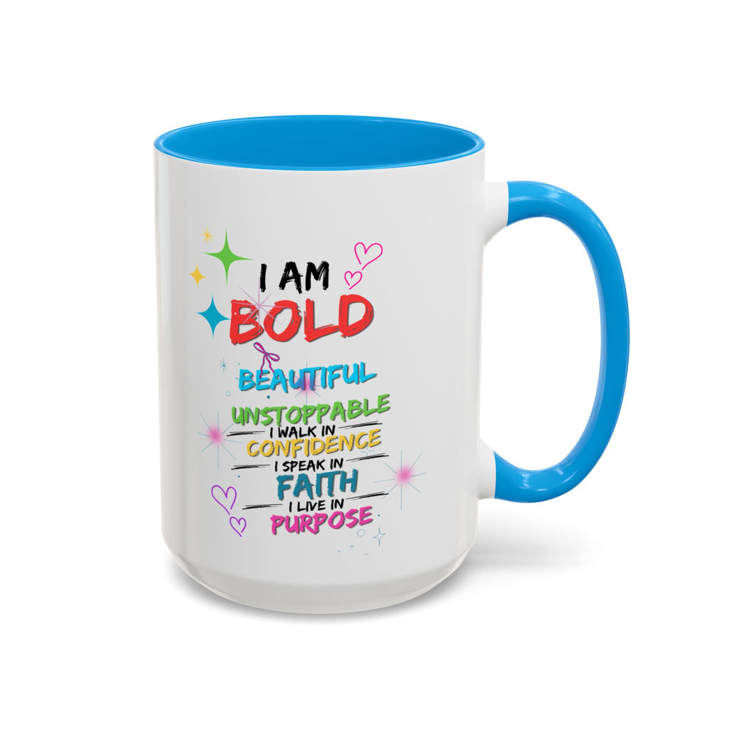 I Am Bold Inspirational Accent Mug (11 oz, 15 oz)