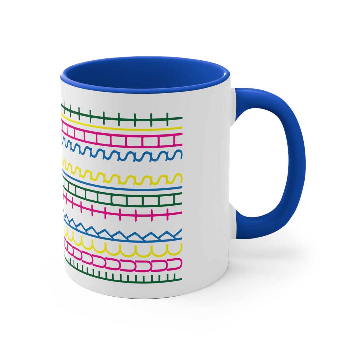 Colorful Hidden-Message Blue Accent Mug – 15 oz