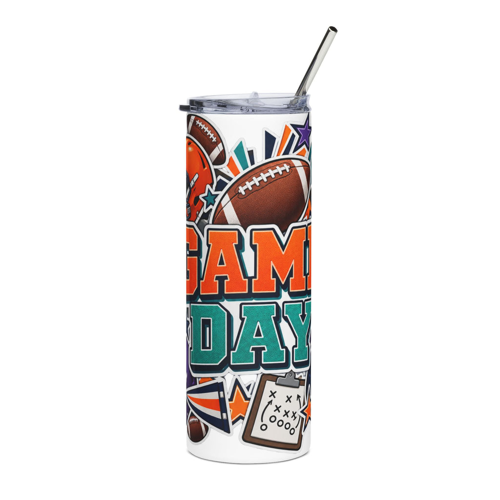 Game Day Football Slim Tumbler | 20 oz Sports Tumbler