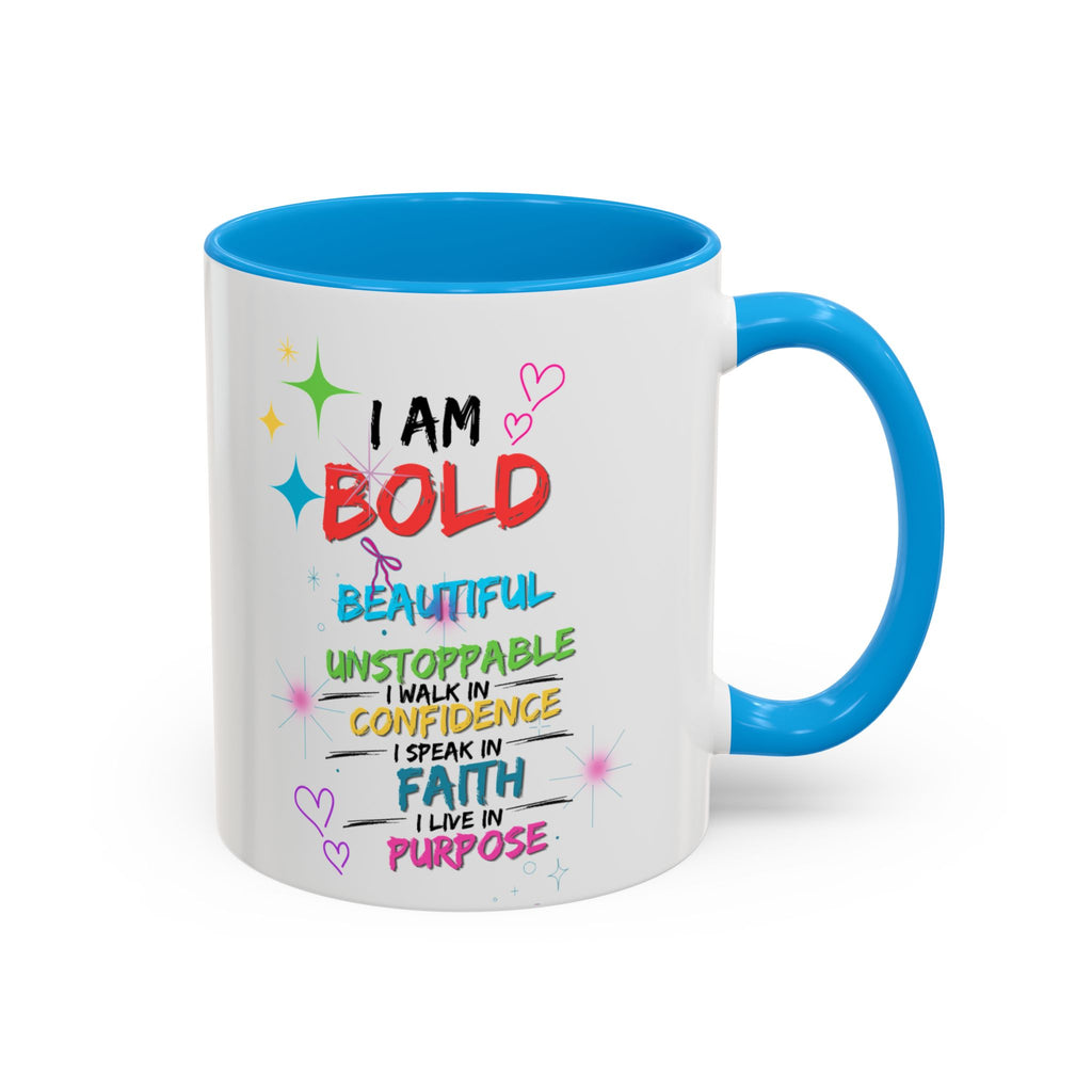 I Am Bold Inspirational Accent Mug (11 oz, 15 oz)