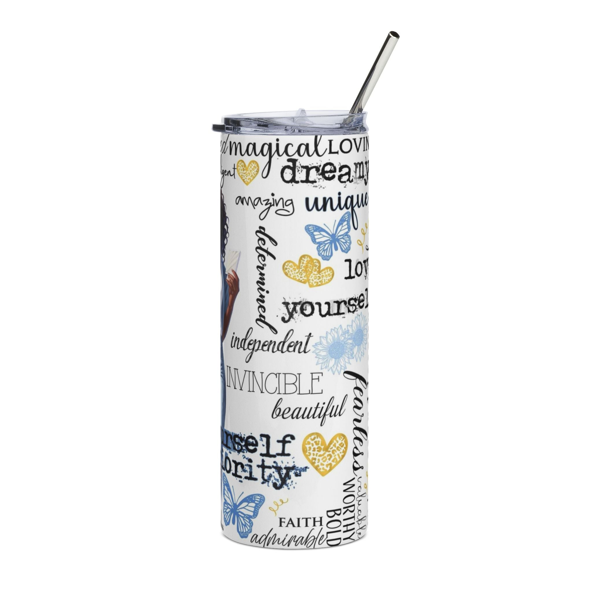 Confident Black Woman Affirmations Tumbler | 20oz Stainless Steel