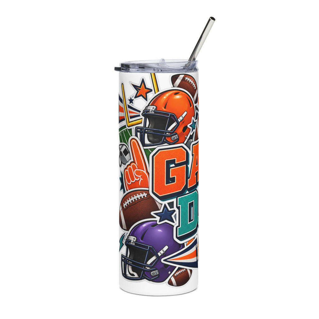 Game Day Football Slim Tumbler | 20 oz Sports Tumbler