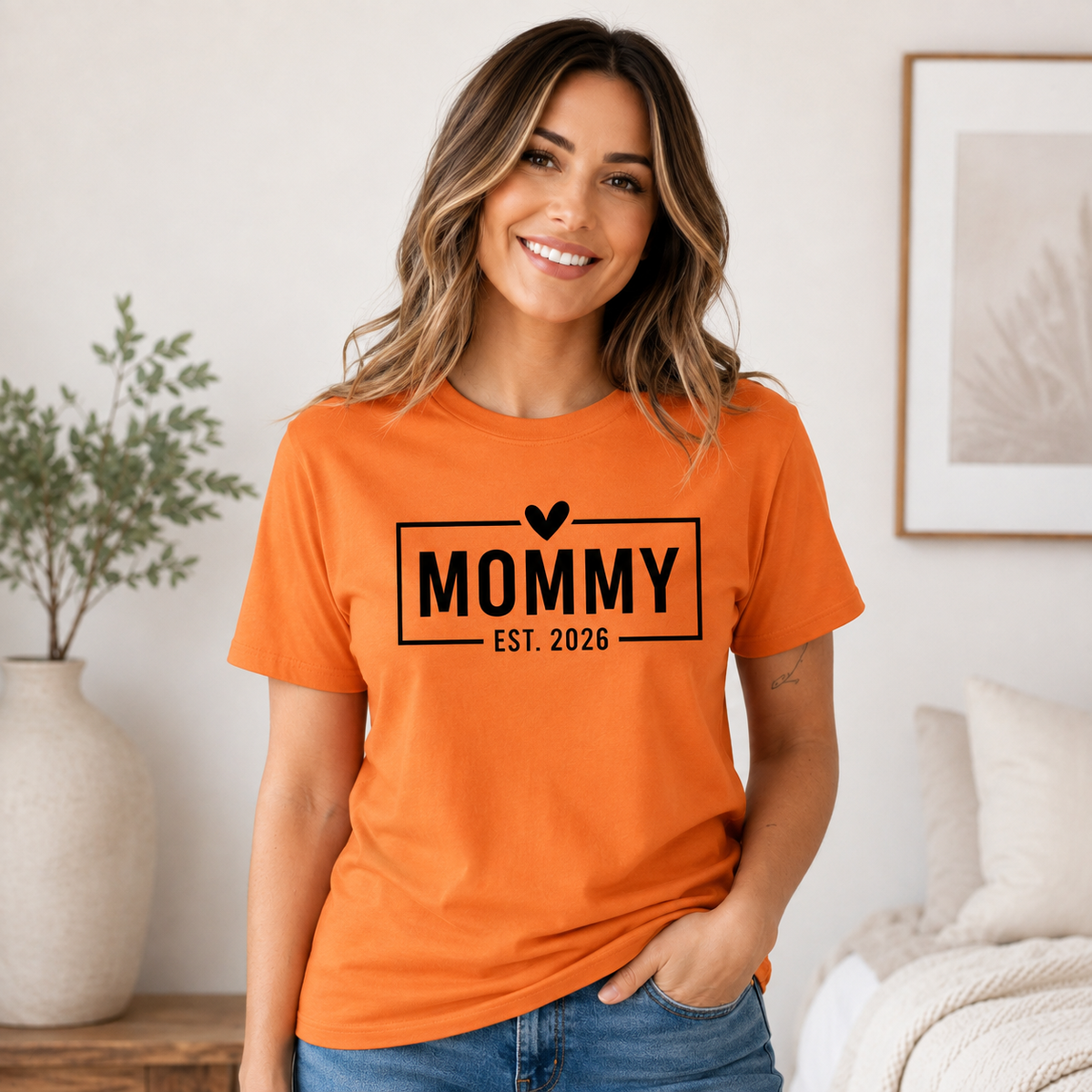 Mommy & Daddy EST. 2026 T- Shirts- New Parents Matching Shirts