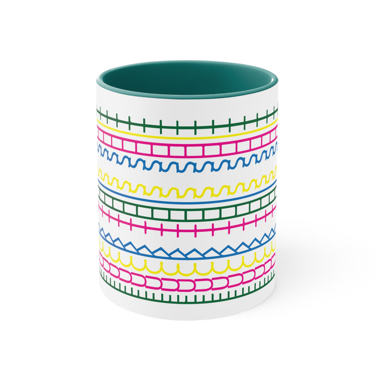 Colorful Hidden-Message Blue Accent Mug – 15 oz