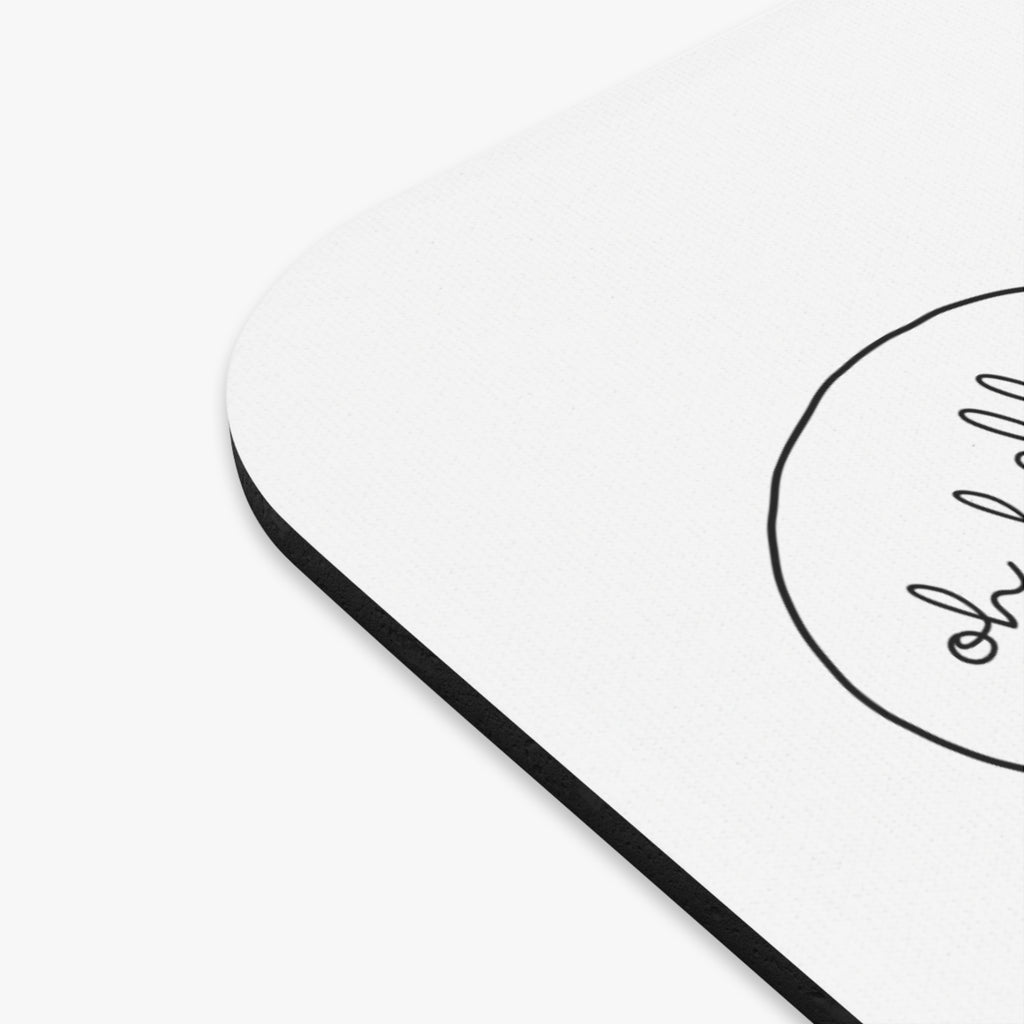 Peekaboo Cat with Speech Bubble Mouse Pad