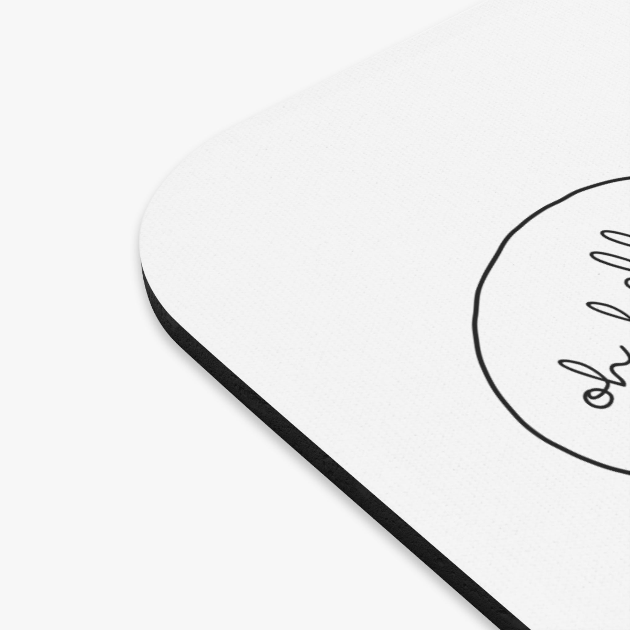 Peekaboo Cat with Speech Bubble Mouse Pad