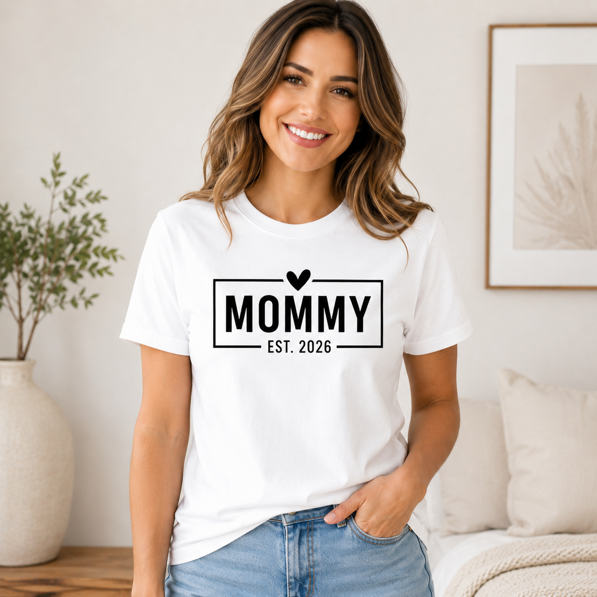 Mommy & Daddy EST. 2026 T- Shirts- New Parents Matching Shirts