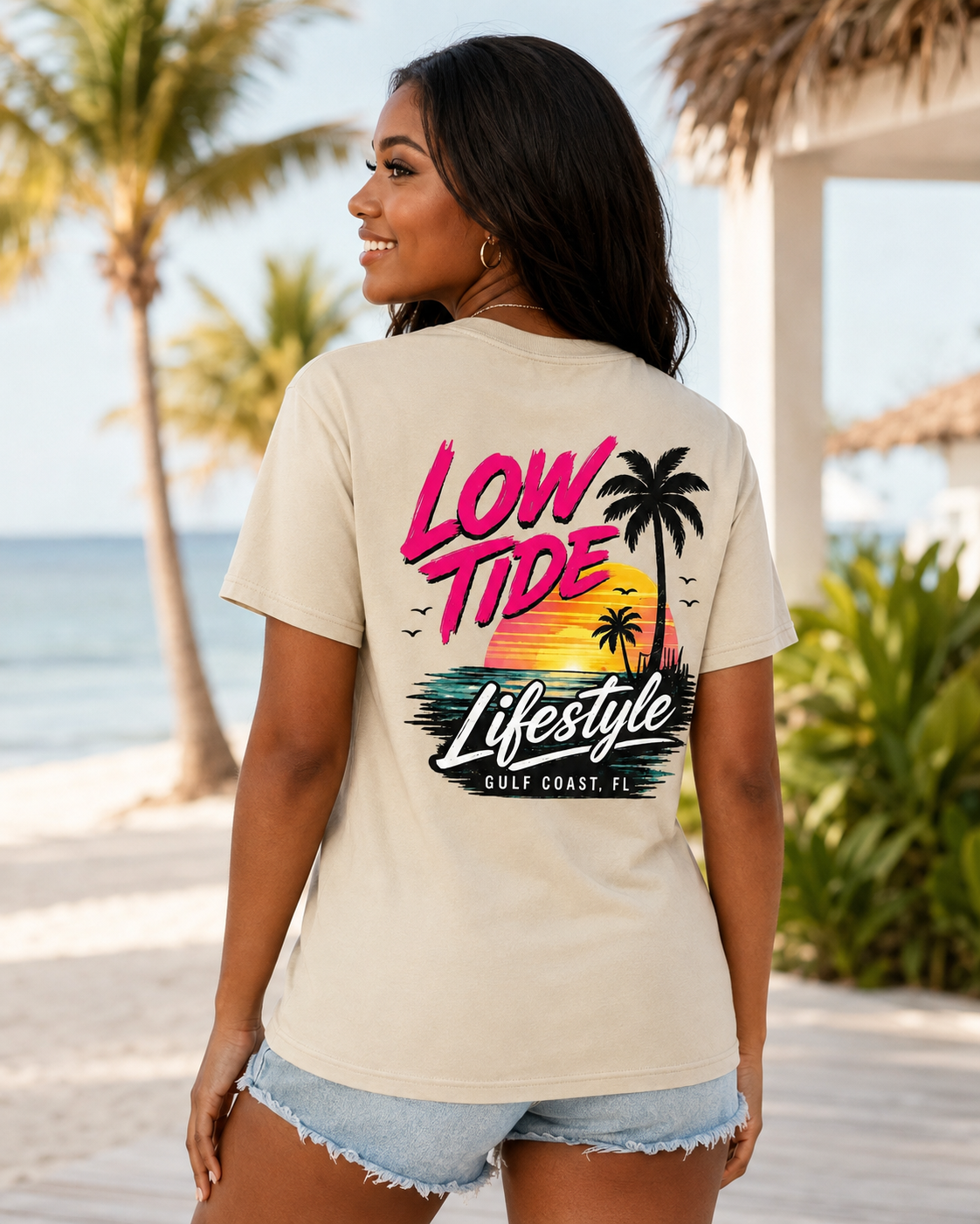 Low Tide Lifestyle Gulf Coast Tee | Heart & Hands Signature Beach Line