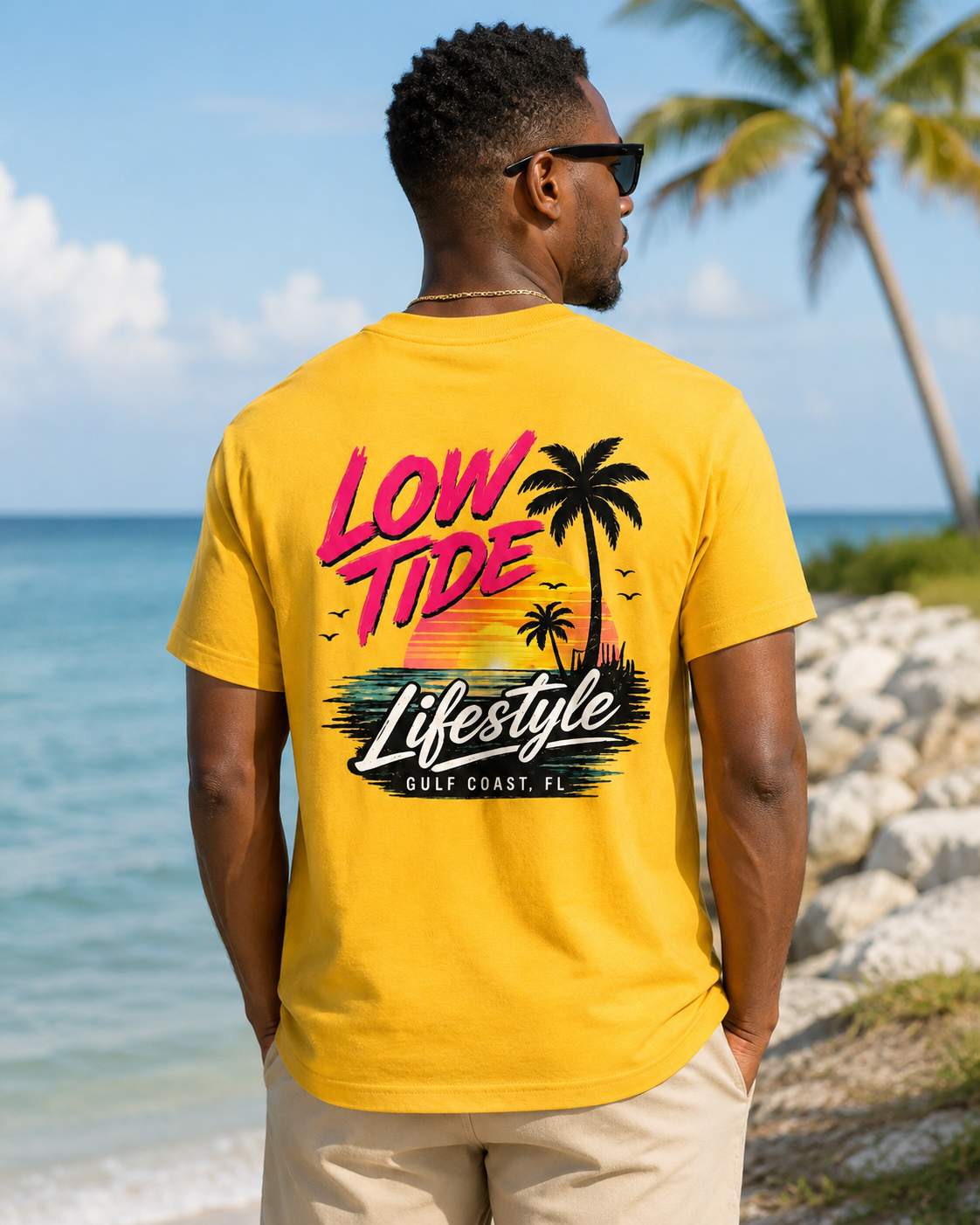 Low Tide Lifestyle Gulf Coast Tee | Heart & Hands Signature Beach Line