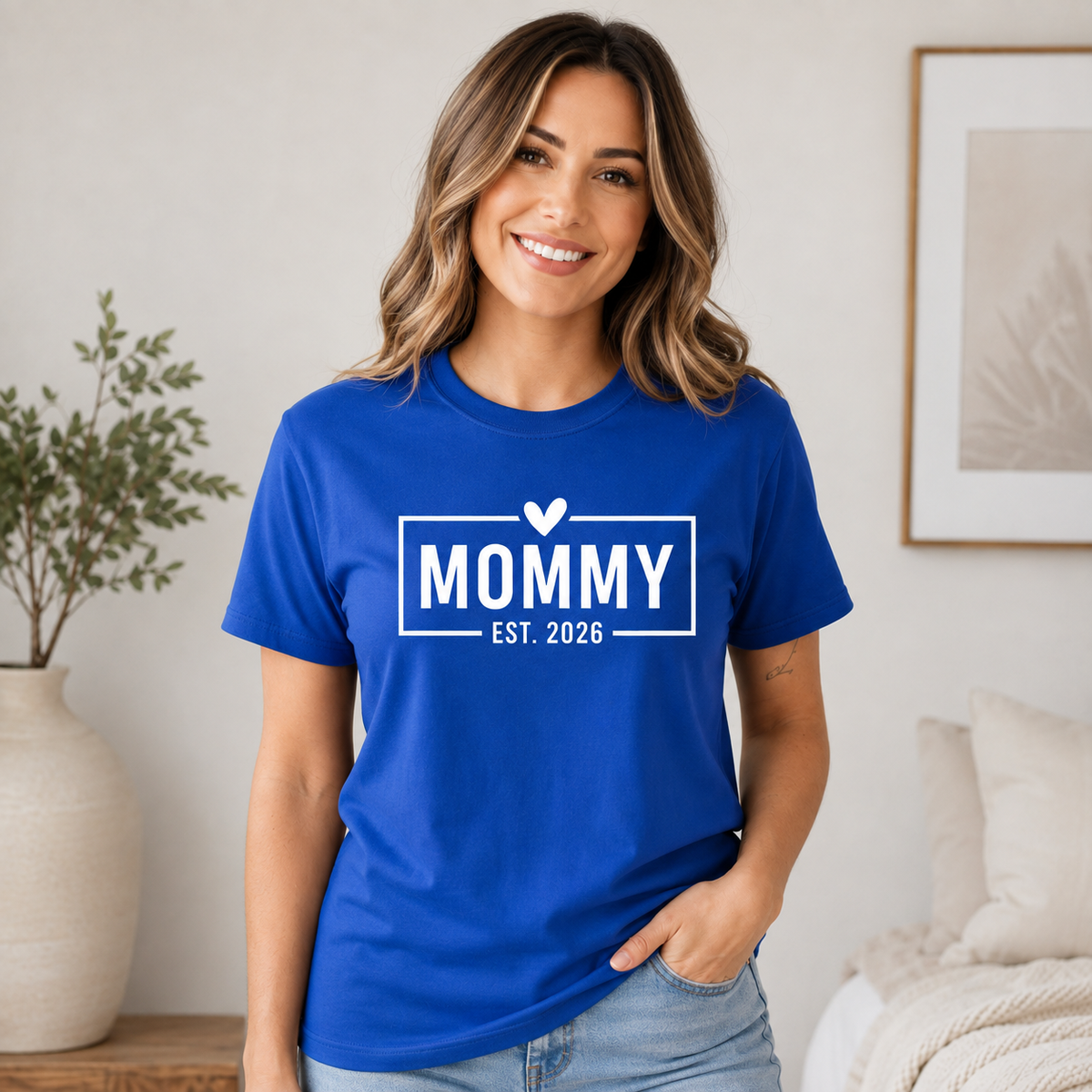 Mommy & Daddy EST. 2026 T- Shirts- New Parents Matching Shirts