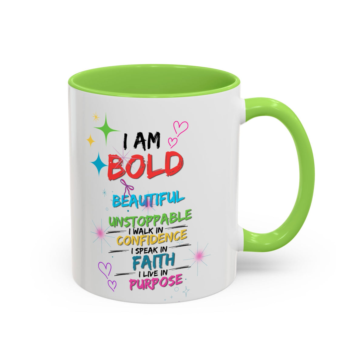 I Am Bold Inspirational Accent Mug (11 oz, 15 oz)