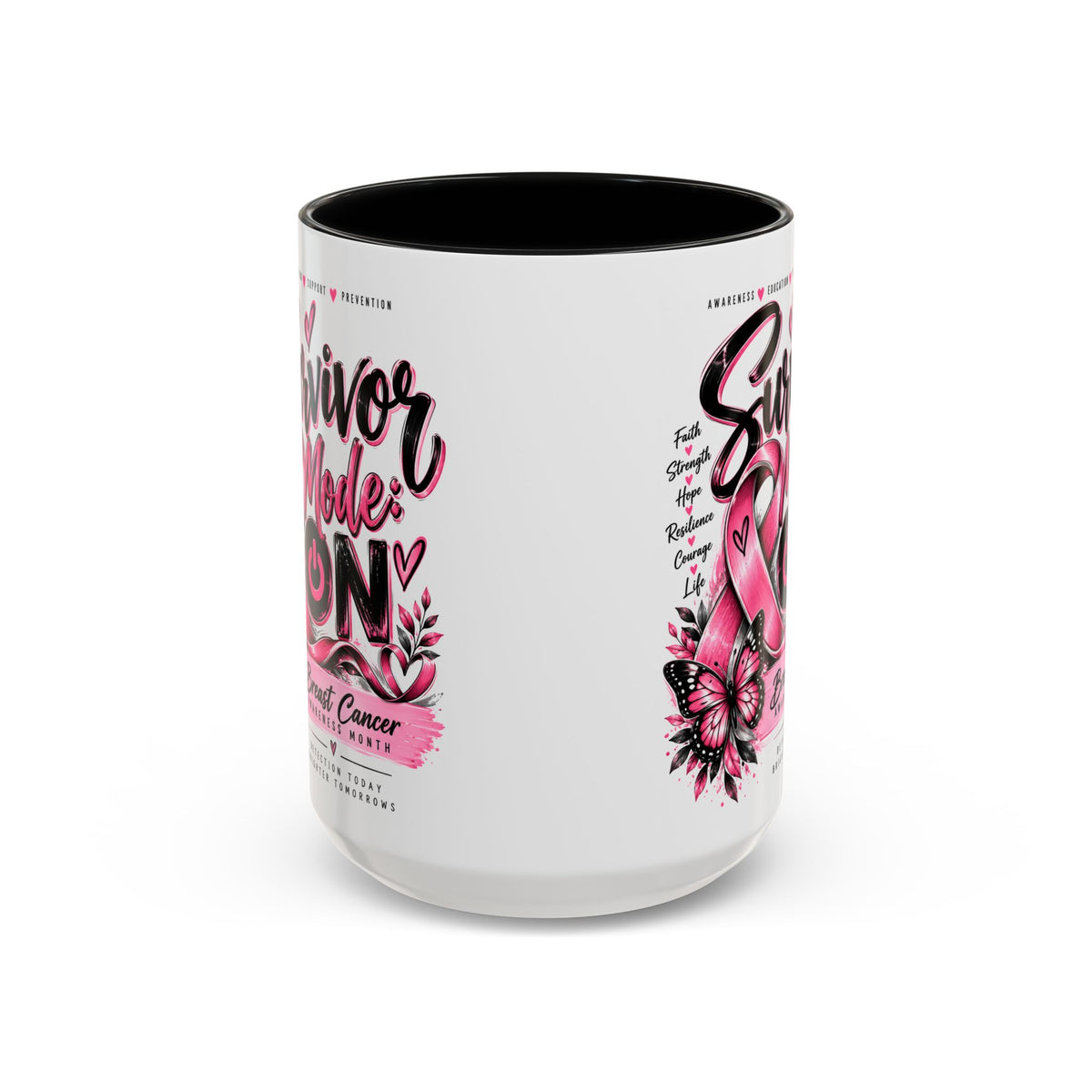 Survivor Mode: ON Breast Cancer Awareness Mug