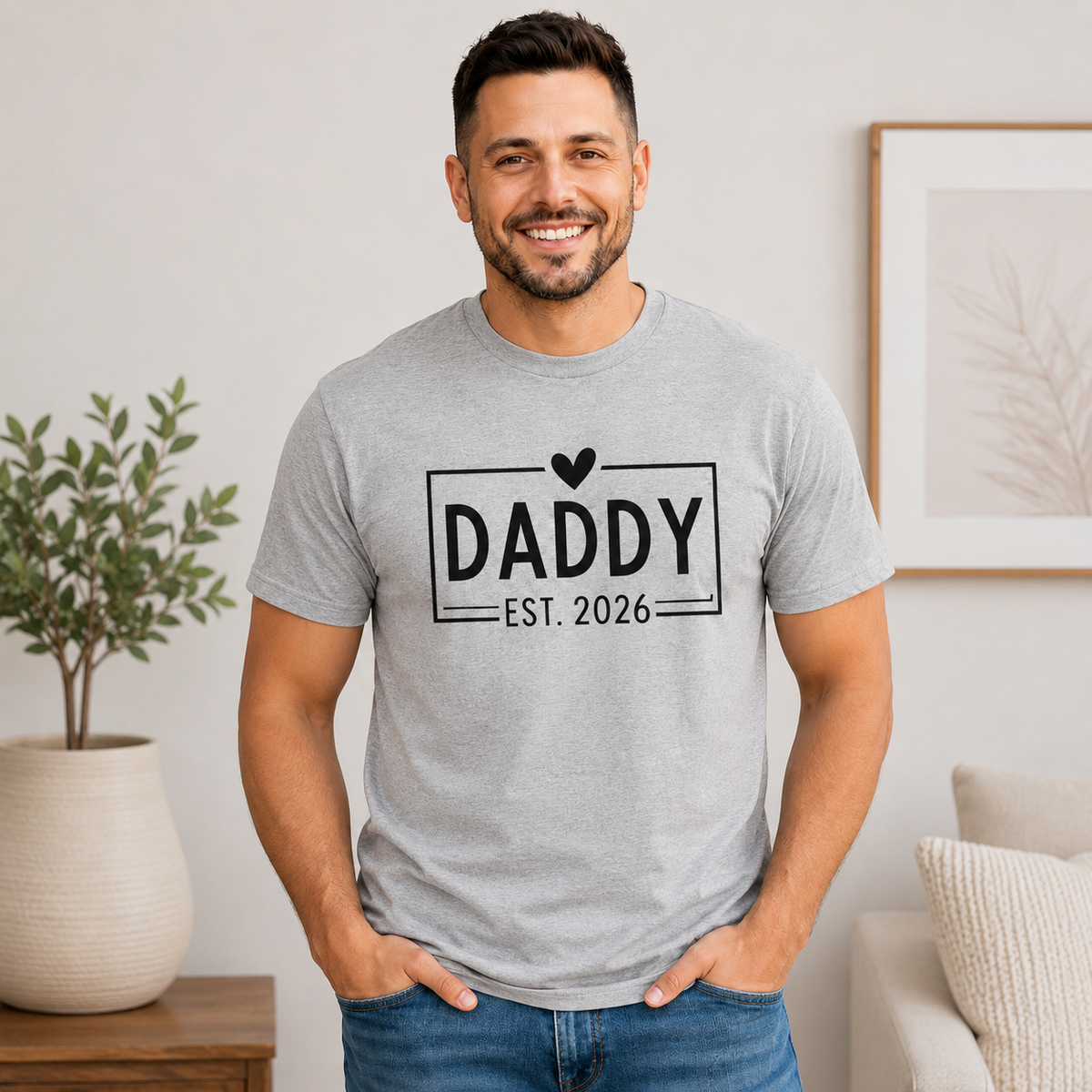 Mommy & Daddy EST. 2026 T- Shirts- New Parents Matching Shirts
