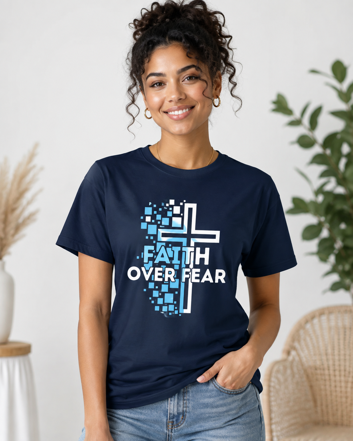 Faith Over Fear Christian Faith T-Shirt | Inspirational Unisex Graphic Tee