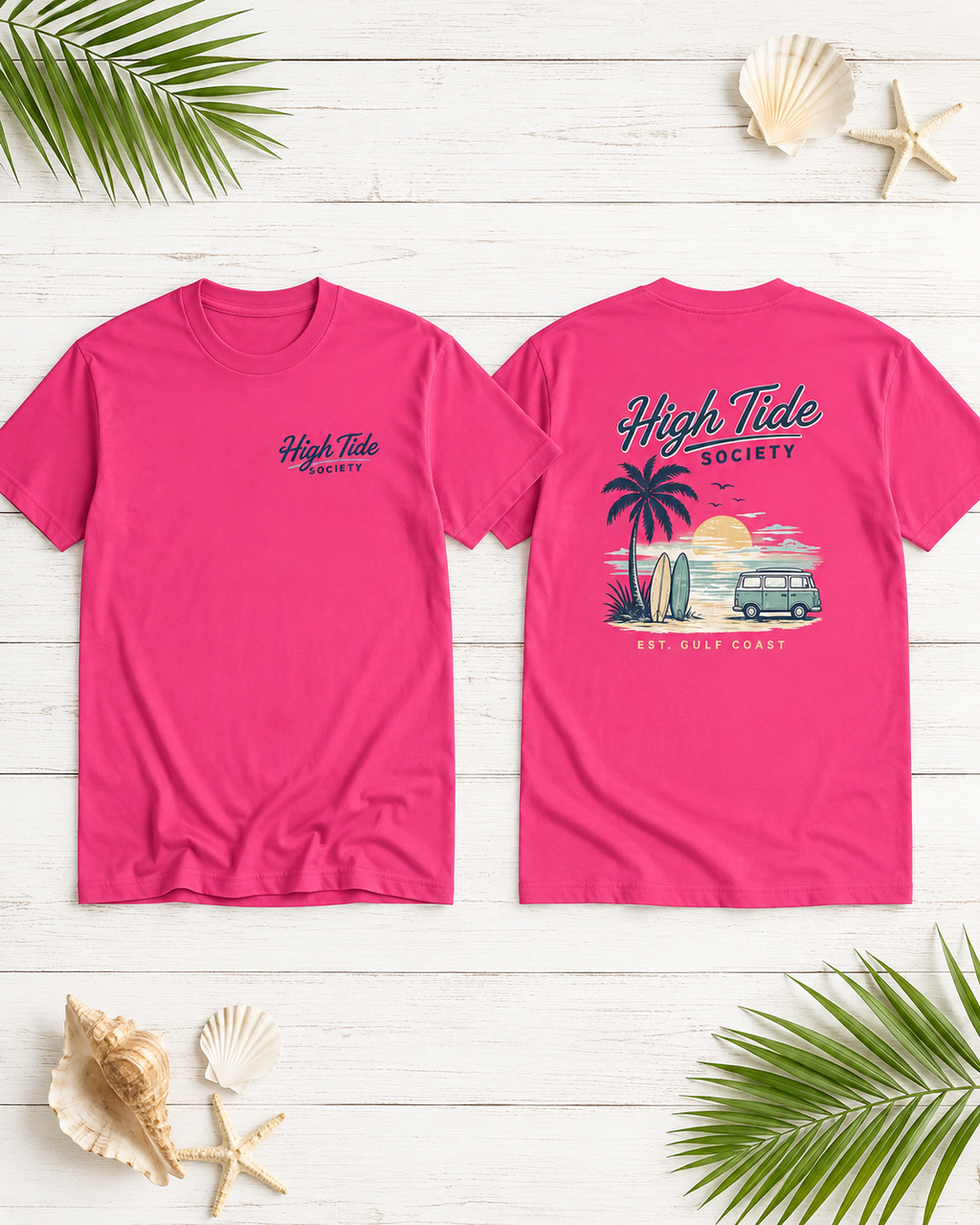 High Tide Society Gulf Coast Tee | Heart & Hands Signature Beach Line