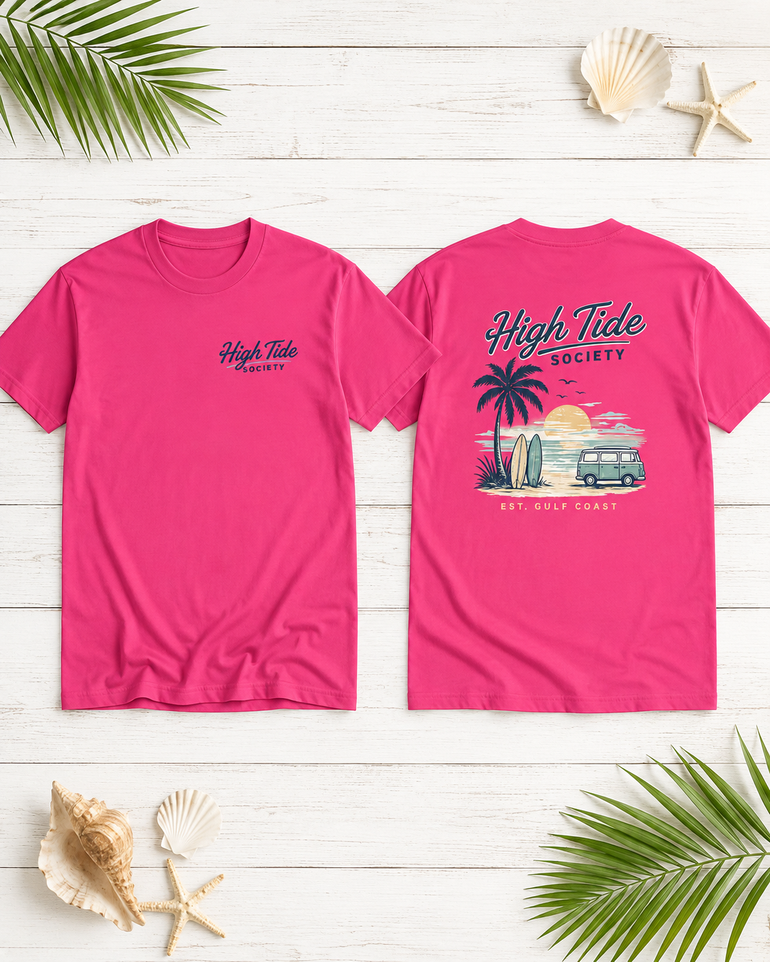 High Tide Society Gulf Coast Tee | Heart & Hands Signature Beach Line