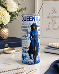 Bold Blue Queen 20oz Stainless Steel Tumbler | Inspirational Gift for Strong Women