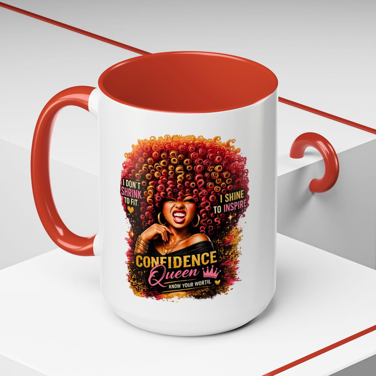Confident Queen Accent Mug - 11 oz, 15 oz