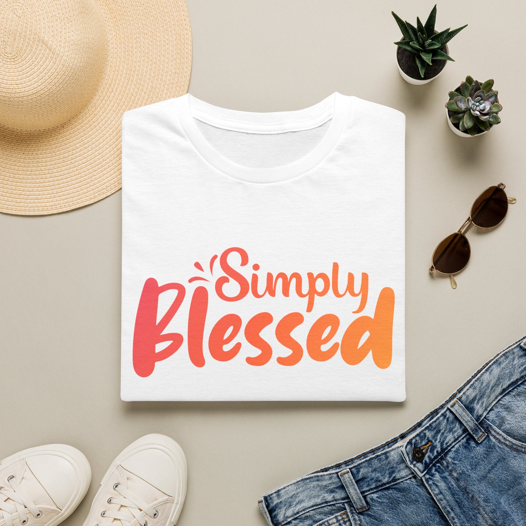 Simply Blessed Christian Unisex T-Shirt | Inspirational Faith Graphic Tee