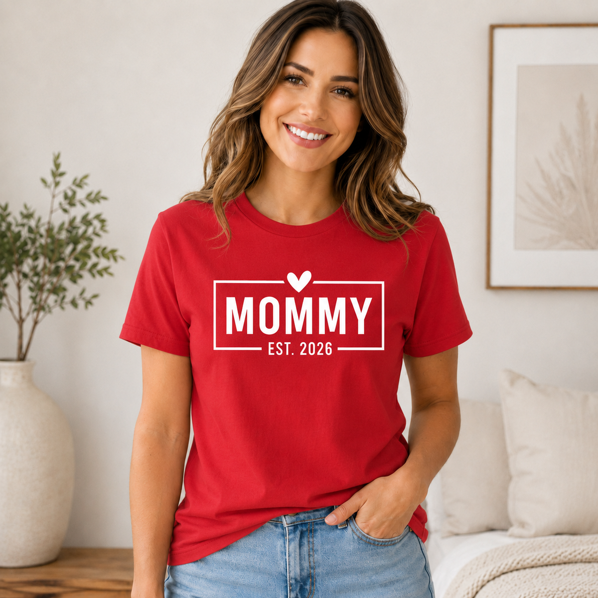 Mommy & Daddy EST. 2026 T- Shirts- New Parents Matching Shirts