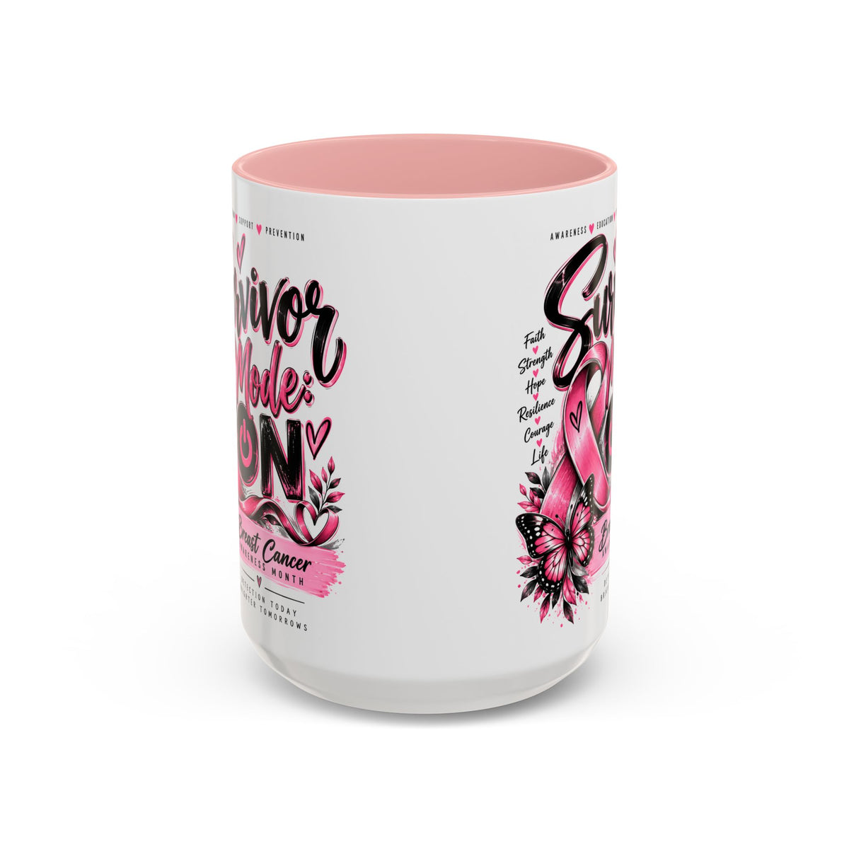 Survivor Mode: ON Breast Cancer Awareness Mug