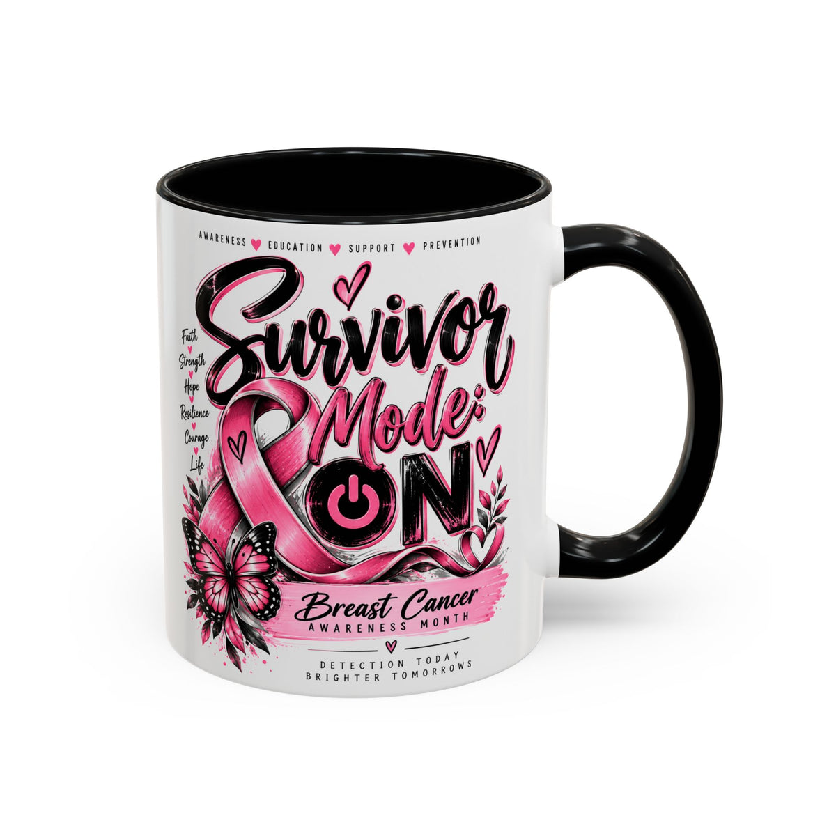 Survivor Mode: ON Breast Cancer Awareness Mug