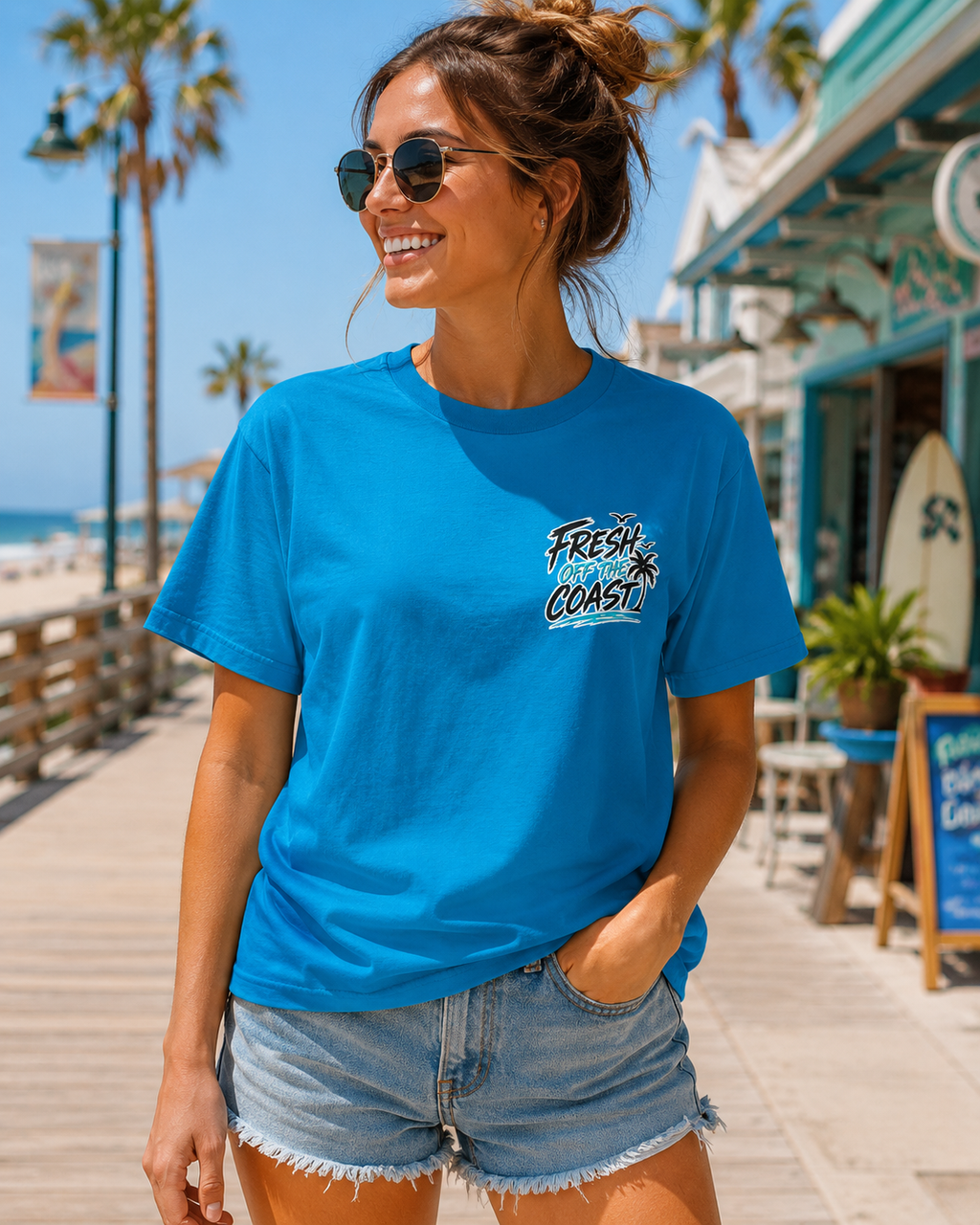Fresh Off the Coast | Gulf Coast Tee | Heart & Hands Signature Beach Line