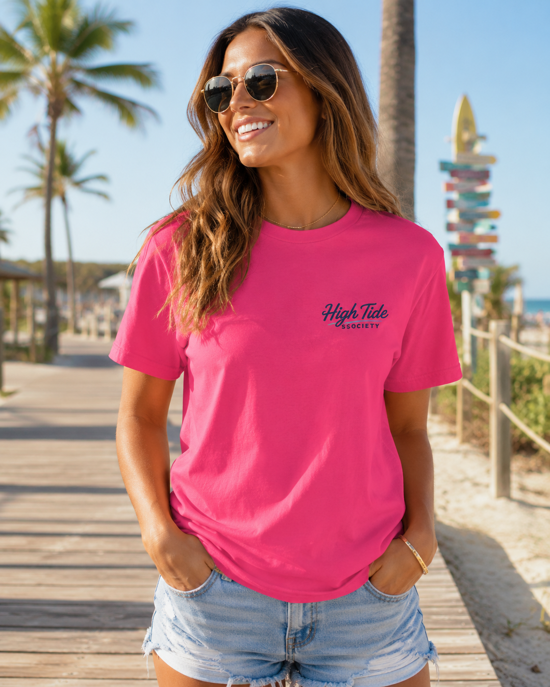 High Tide Society Gulf Coast Tee | Heart & Hands Signature Beach Line