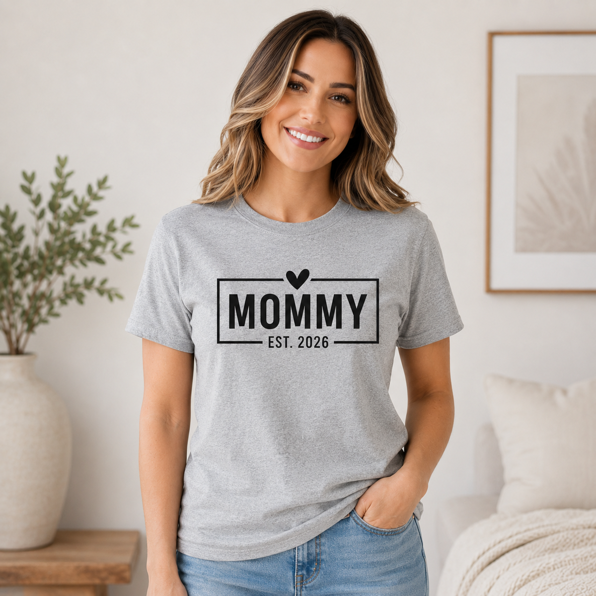 Mommy & Daddy EST. 2026 T- Shirts- New Parents Matching Shirts