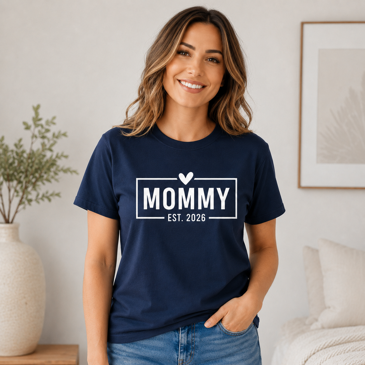 Mommy & Daddy EST. 2026 T- Shirts- New Parents Matching Shirts
