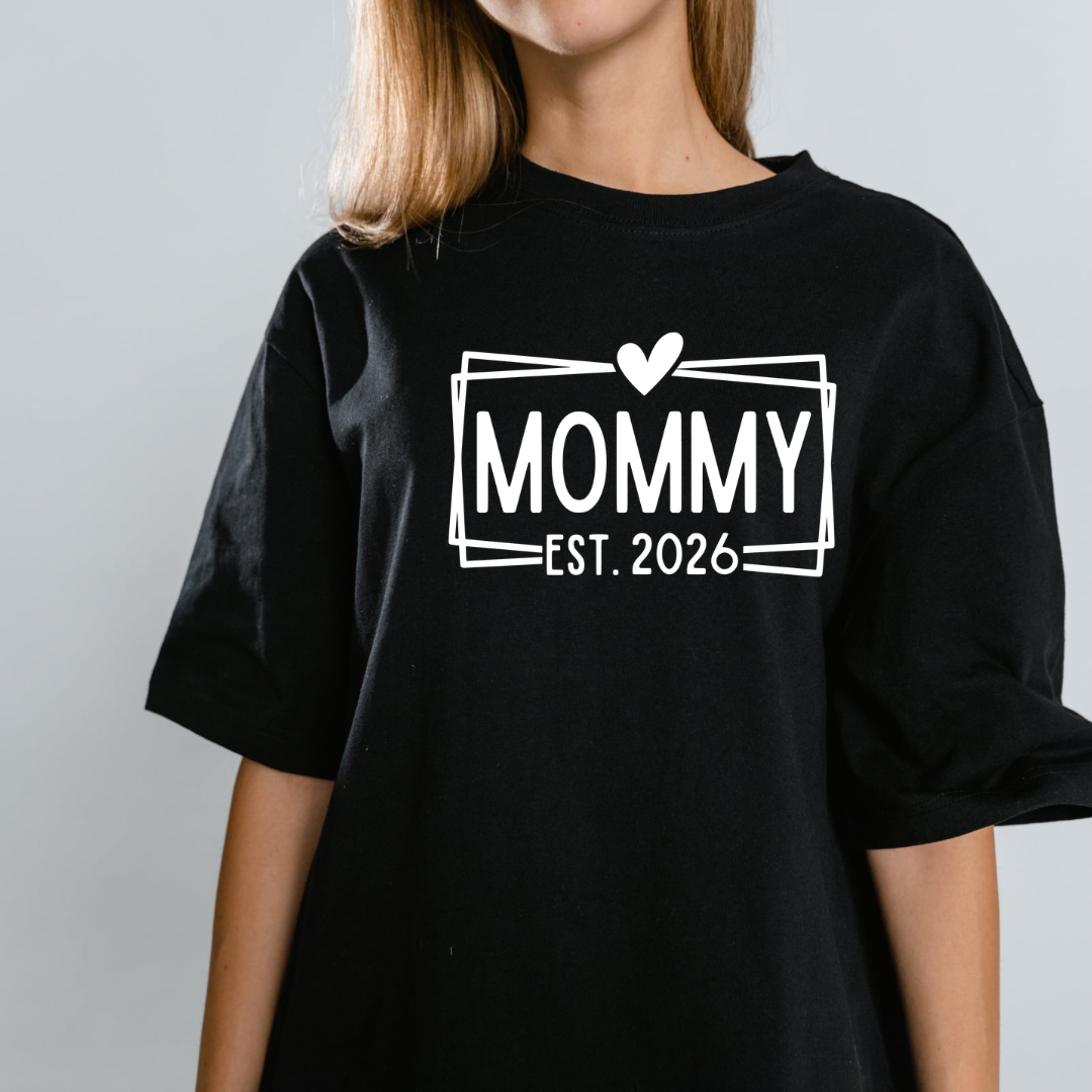 Mommy & Daddy EST. 2026 T- Shirts- New Parents Matching Shirts
