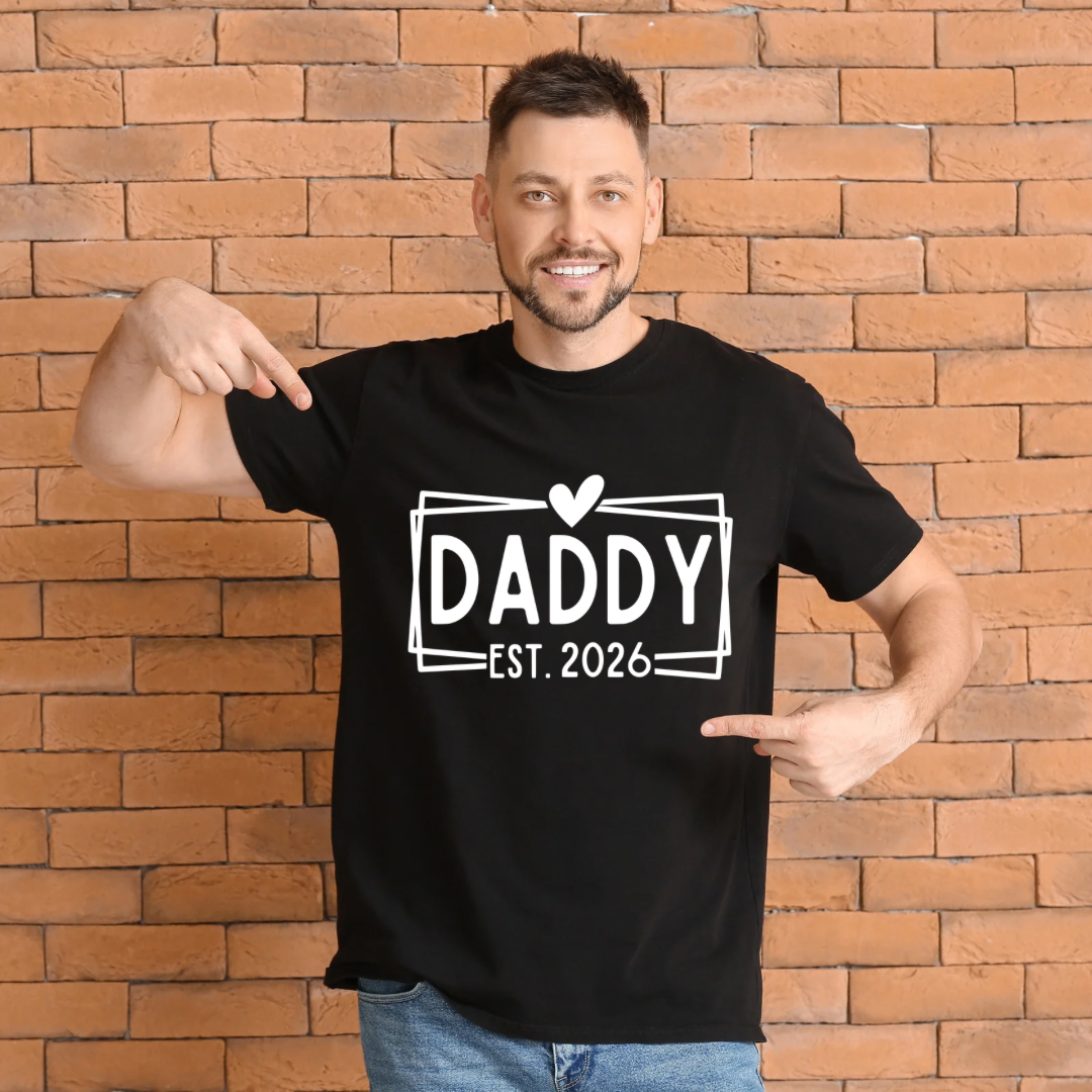 Mommy & Daddy EST. 2026 T- Shirts- New Parents Matching Shirts