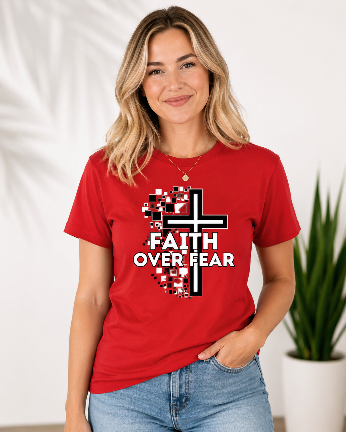 Faith Over Fear Christian Faith T-Shirt | Inspirational Unisex Graphic Tee
