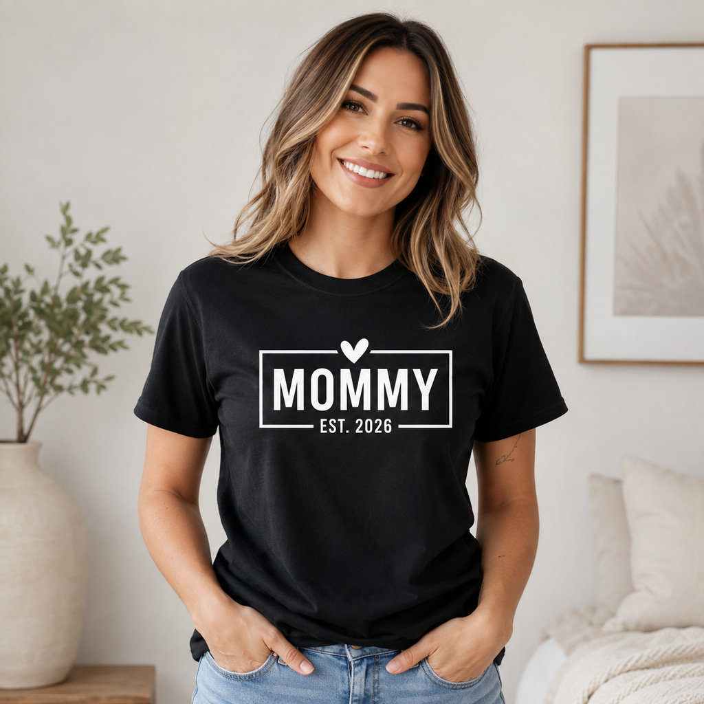 Mommy & Daddy EST. 2026 T- Shirts- New Parents Matching Shirts